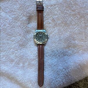 Spalding Silver and Brown Men's Watch